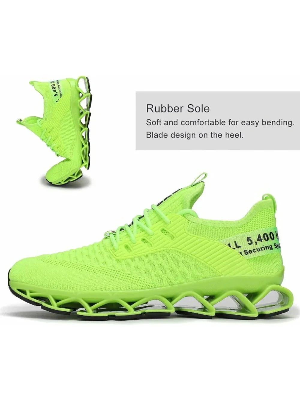 Women's Green Breathable Mesh Running Blade Non Slip Casual Basketball Shoes